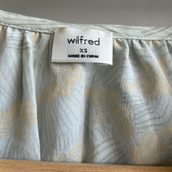 Wilfred floral silk button blouse with ties - Picture 3 of 5